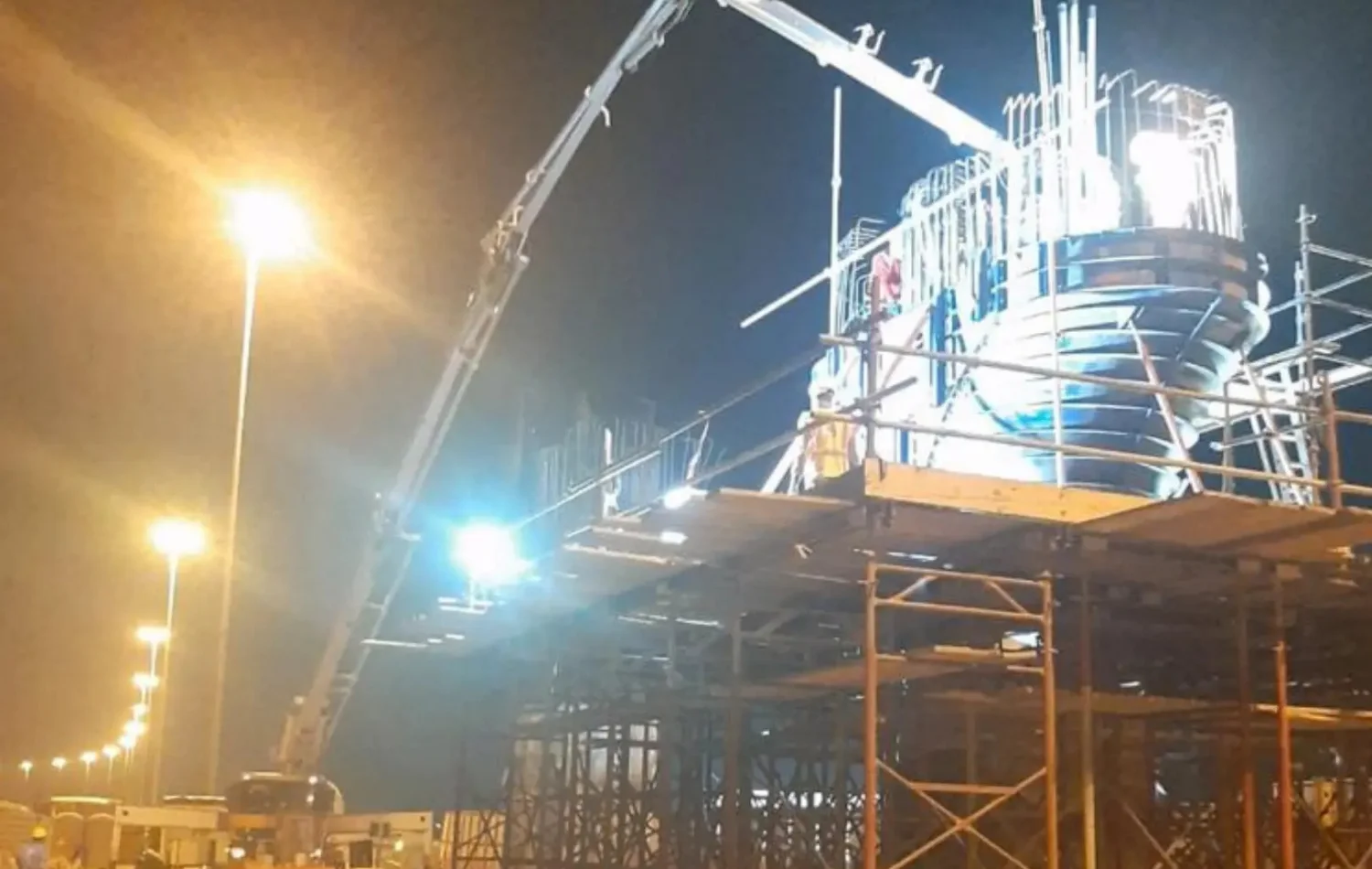 Concrete Casting for Pier and Pier Cap